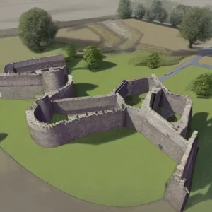 Artistic representation for Plans for Newark Castle gatehouse project approved for modification by Newark & Sherwood District Council following discovery of archaeological remains.