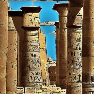 Artistic representation for Explore Egypt beyond the popular dunes and the pyramids. ##