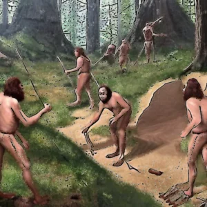 Artistic representation for Archaeologists Pinpoint the Likeliest Place Where Neanderthals and Modern Humans Interbred