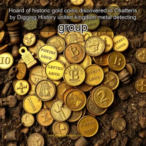 Artistic representation for Hoard of historic gold coins discovered in Chatteris by Digging History united kingdom metal detecting group
