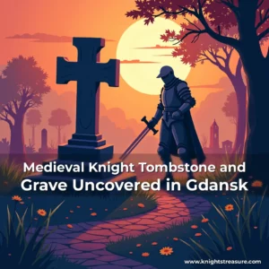Artistic representation for Medieval Knight Tombstone and Grave Uncovered in Gdansk